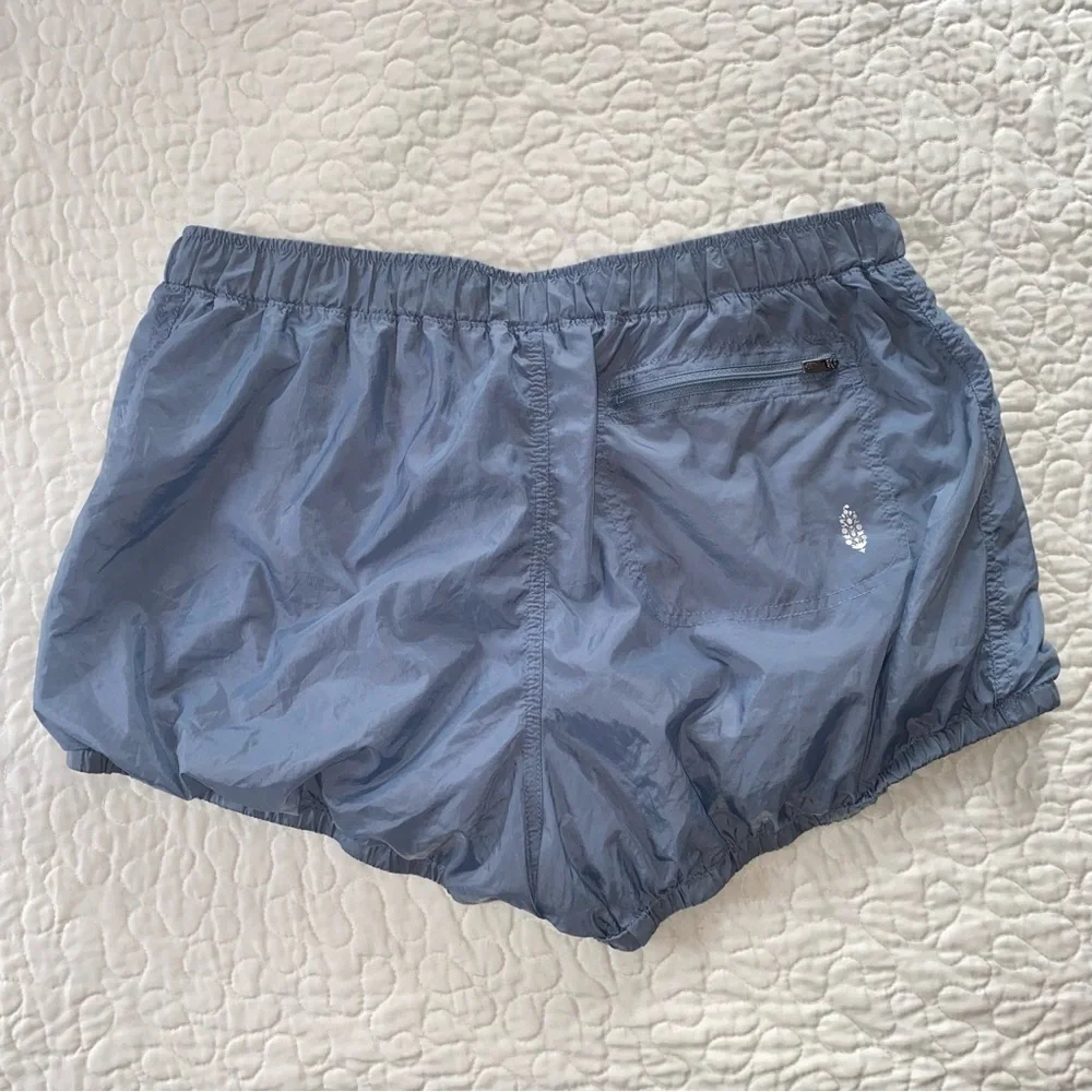 Nwot Free People Movement Sunshine Bubble Hem Cosmic Sea Blue Shorts size XL